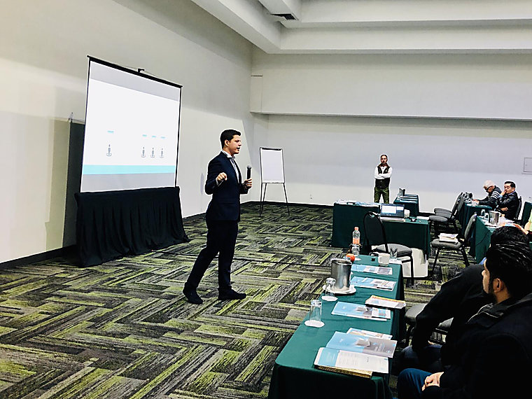 Presenting in a training room